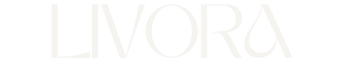 White 'LIVORA' logo on a white background